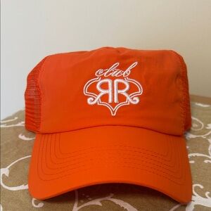 Orange roller rabbit trucker hat